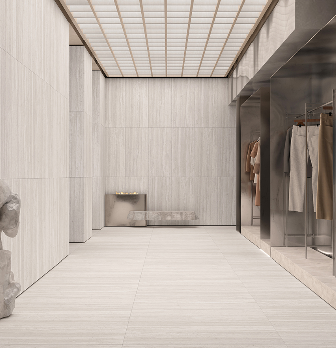 Euromarmo Travertine Chiaro Porcelain Collection