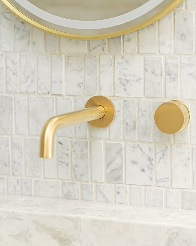 Split Carrara Stone Honed Mosaic 5mm Joint
