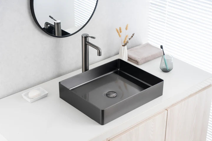 ALIA Stainless Steel Rectangular Basin – Modern Bathroom Sink