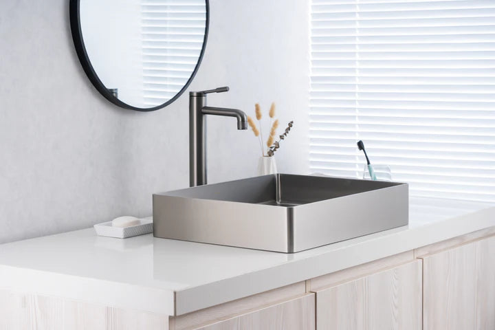ALIA Stainless Steel Rectangular Basin – Modern Bathroom Sink