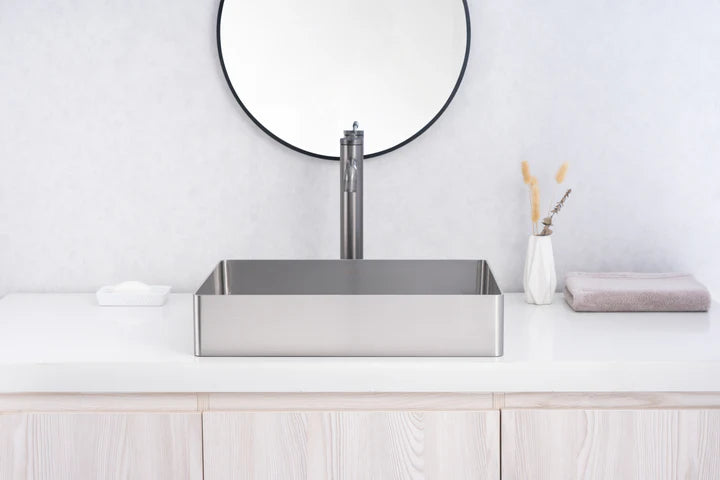 ALIA Stainless Steel Rectangular Basin – Modern Bathroom Sink