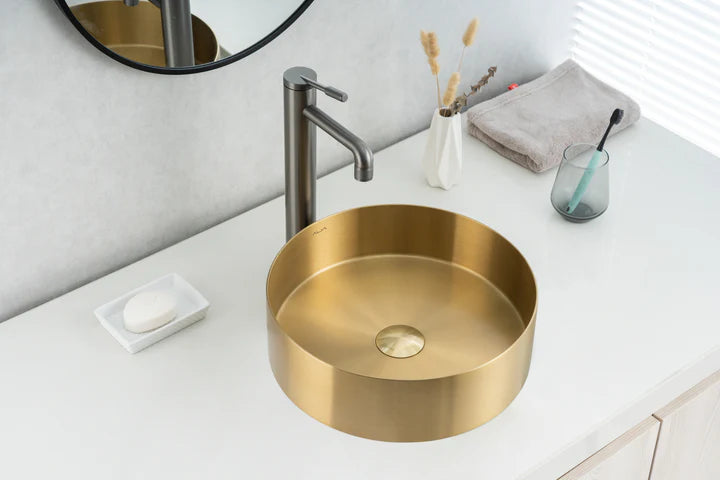 ALIA Stainless Steel Round Basin – Modern Bathroom Sink