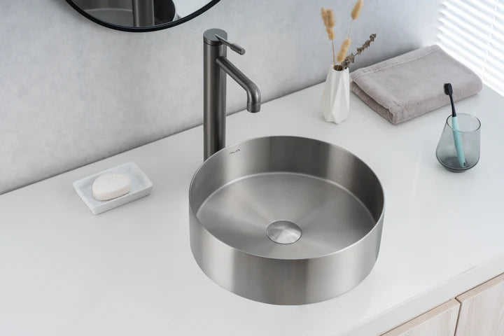 ALIA Stainless Steel Round Basin – Modern Bathroom Sink