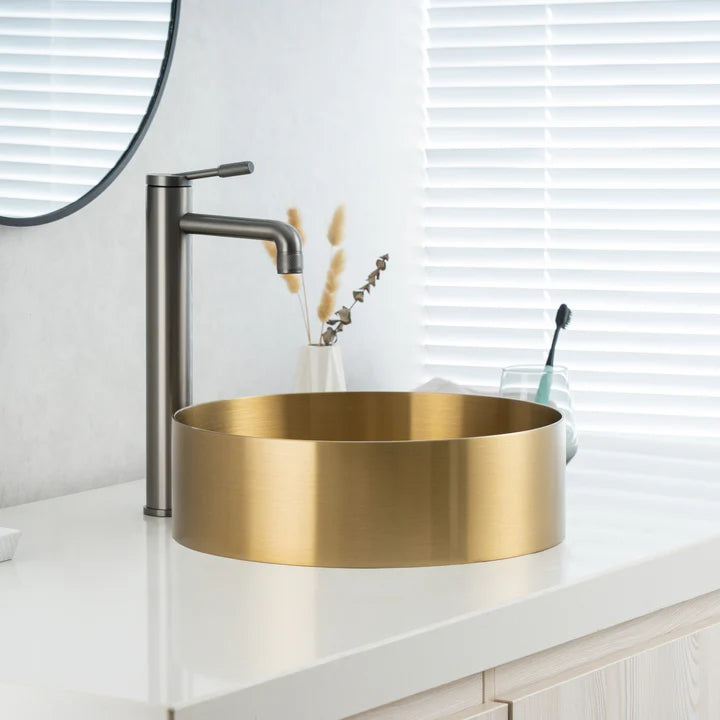 ALIA Stainless Steel Round Basin – Modern Bathroom Sink