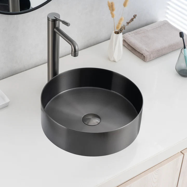ALIA Stainless Steel Round Basin – Modern Bathroom Sink