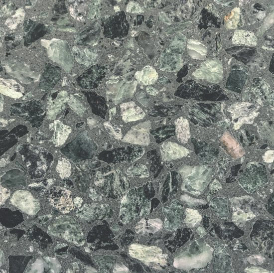 Italian Esmeraldo Green Terrazzo Tile
