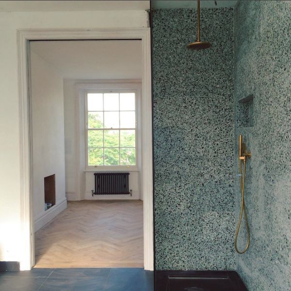 Italian Esmeraldo Green Terrazzo Tile