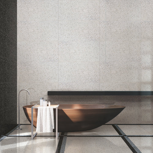 Italian Terrazzo Venezia Bianco Porcelain Tile