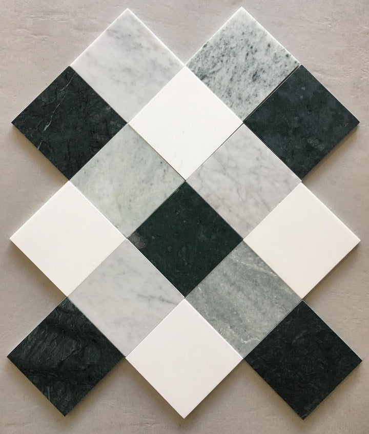 Natural Stone Ming Green Square Tile 150×150mm