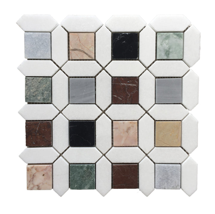 Syvota Honed Natural Marble Mosaic