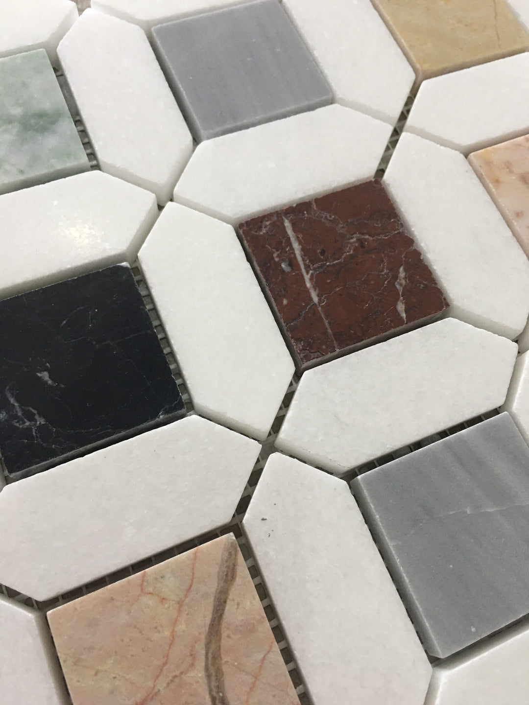 Syvota Honed Natural Marble Mosaic