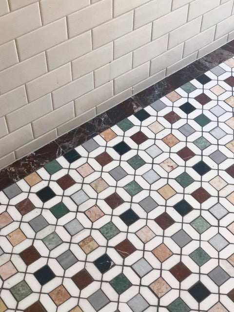 Syvota Honed Natural Marble Mosaic