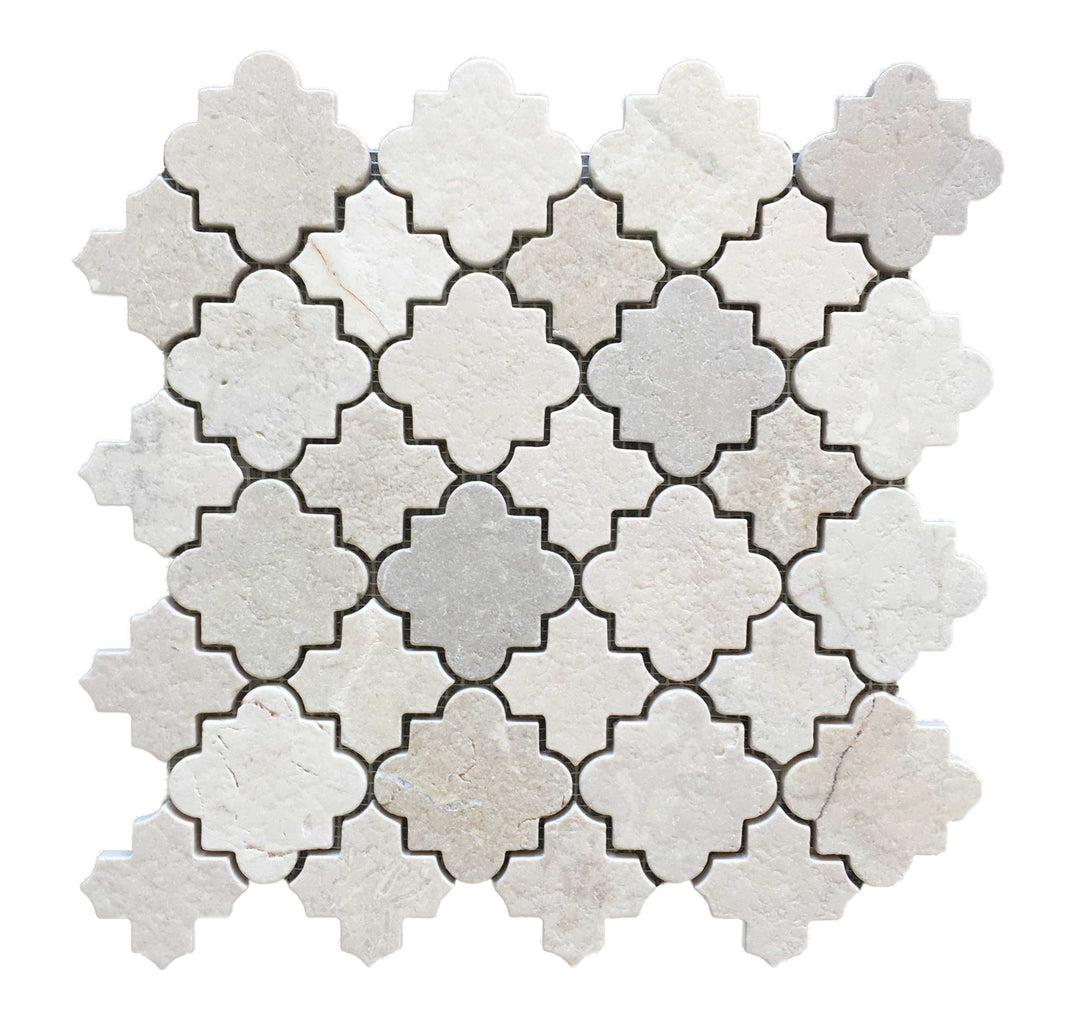Cairo Crema Marfil Tumbled Stone Mosaic