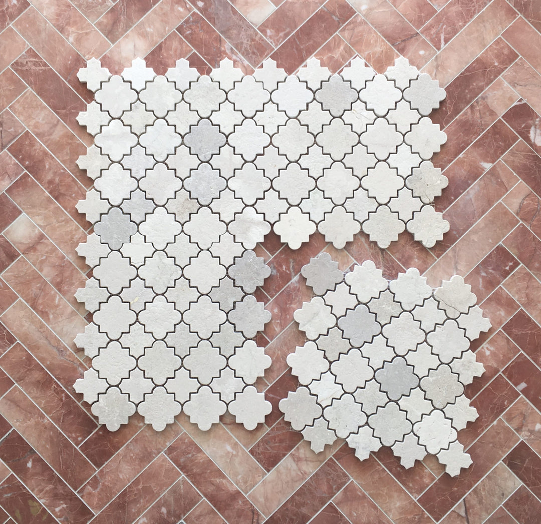 Cairo Crema Marfil Tumbled Stone Mosaic