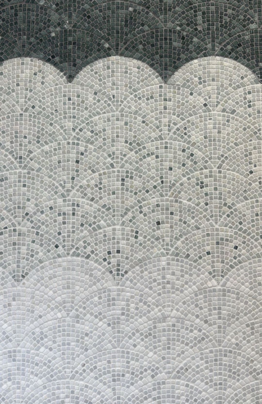 Ming Green Tumbled Fan Marble Mosaic
