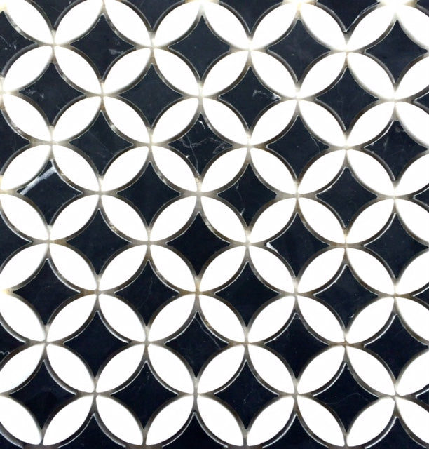 Desino Signature Montreal Natural Nero Marquina with Thassos Mosaic