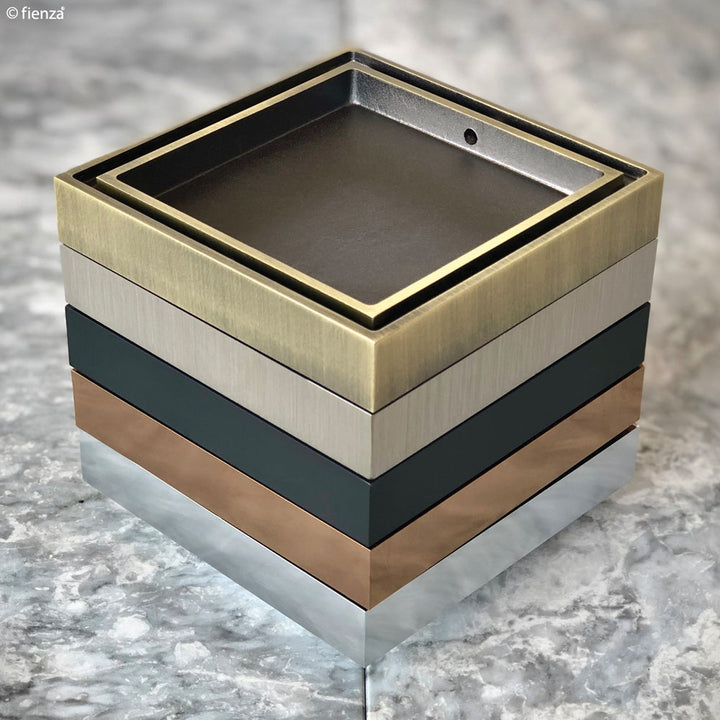 Fienza Round 2-in-1 Tile Bed Floor Waste 88mm Outlet Gun Metal