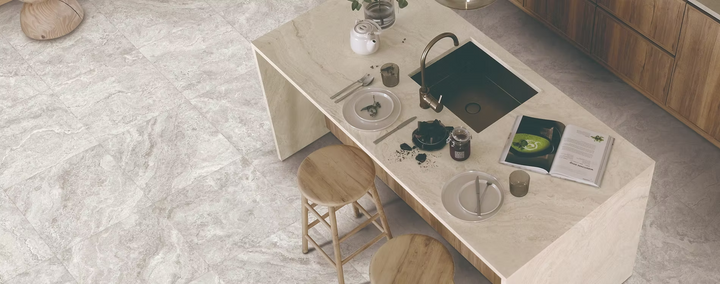 Travertino Ice Porcelain Tile