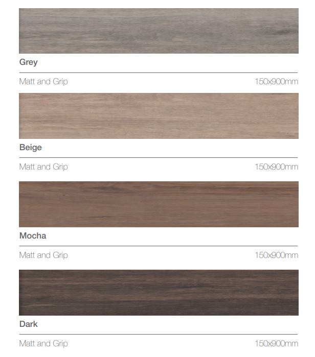 Timba Series Mocha Porcelain Timber Tile 150x900mm