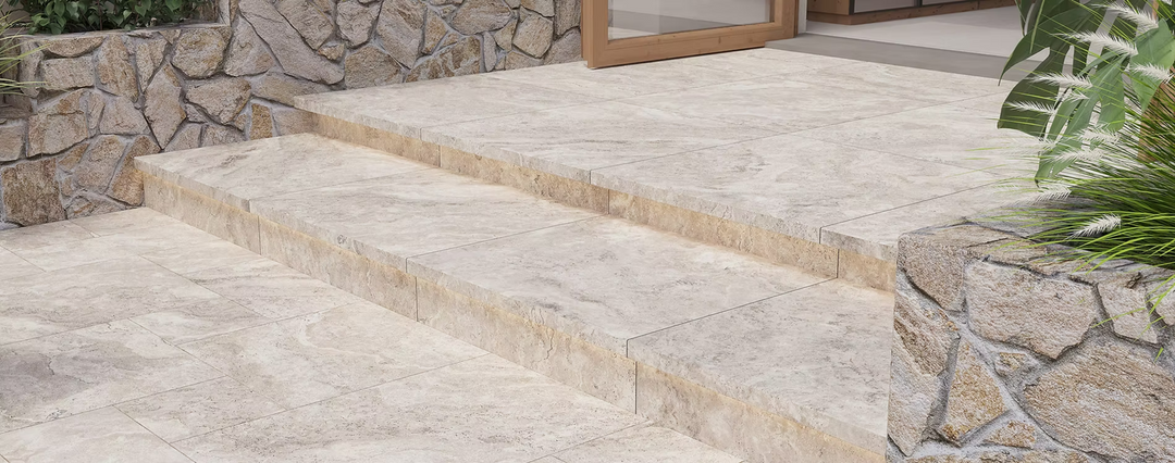 Travertino Bianco Porcelain Tile