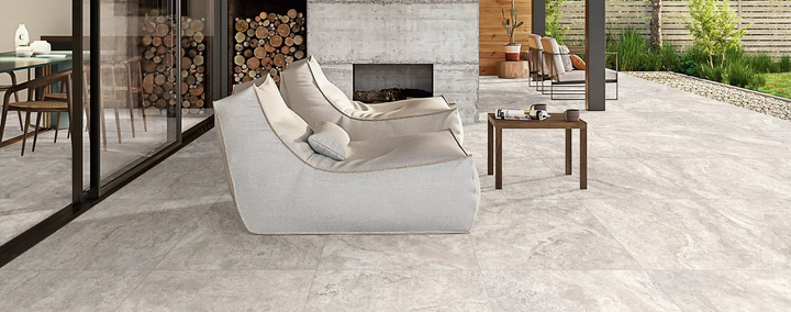 Travertino Bianco Porcelain Tile