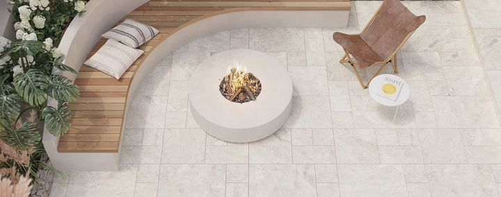 Travertino Bianco Porcelain Tile