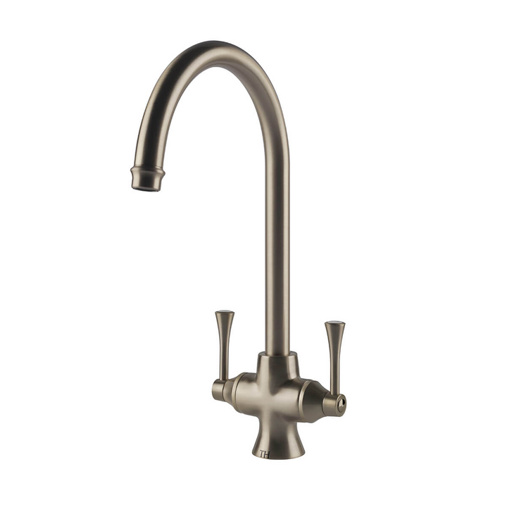 Turner Hastings Gosford Double Sink Mixer - Brushed Nickel