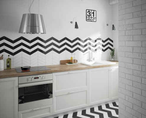 The Chevron Matt Porcelain Collection