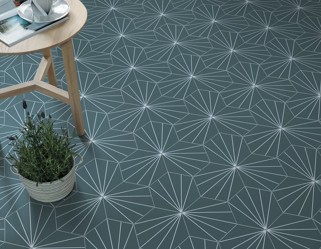 The Vivid Collection Cermic Hex Wall/Floor Tiles