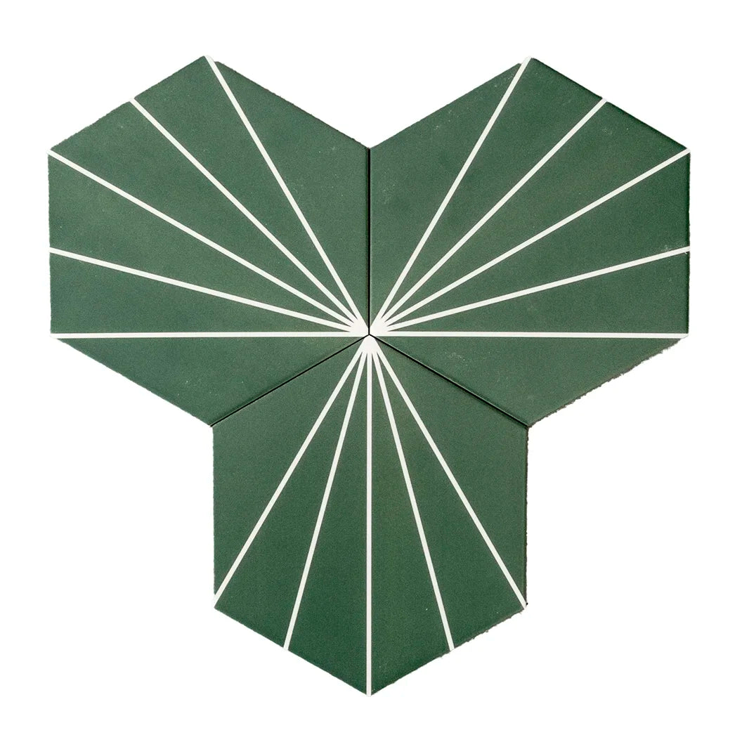 The Vivid Collection Cermic Hex Wall/Floor Tiles