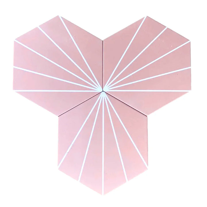 The Vivid Collection Cermic Hex Wall/Floor Tiles