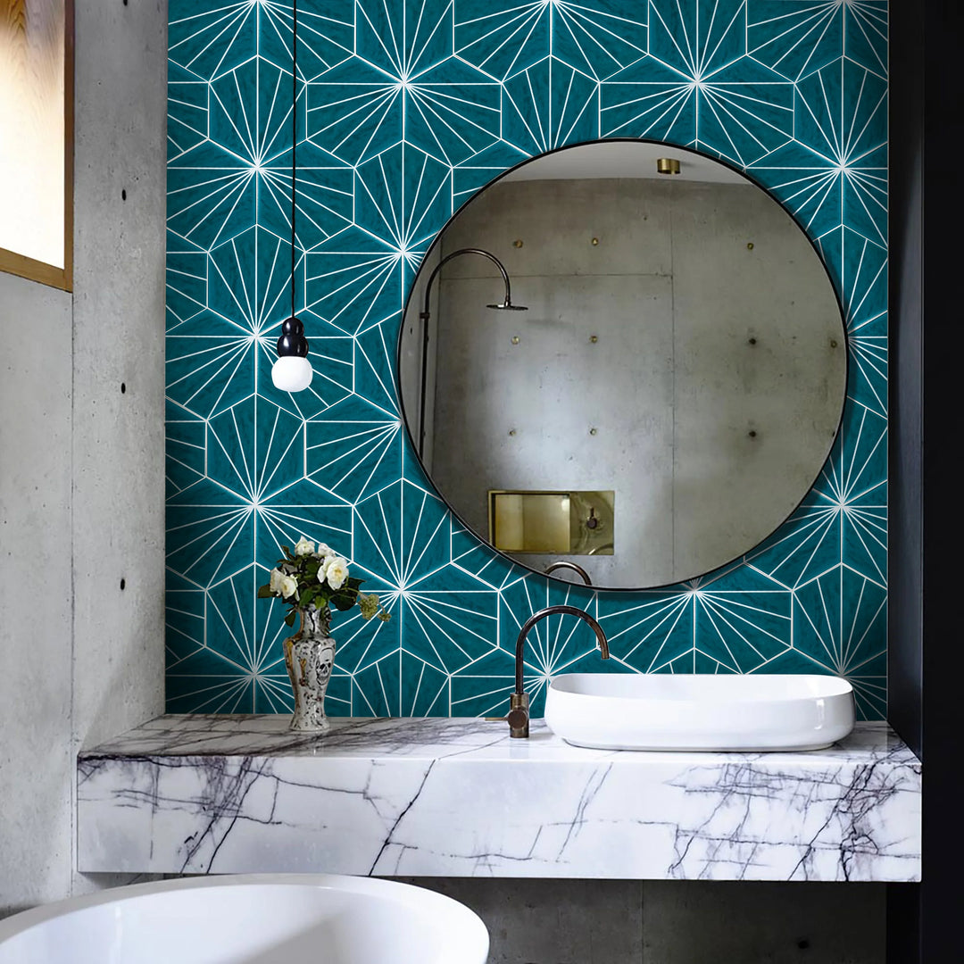 The Vivid Collection Cermic Hex Wall/Floor Tiles