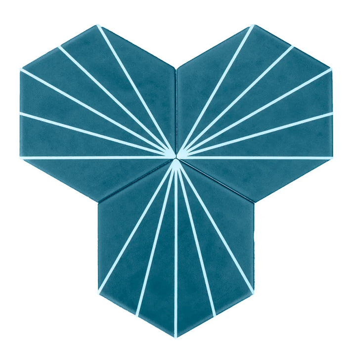 The Vivid Collection Cermic Hex Wall/Floor Tiles