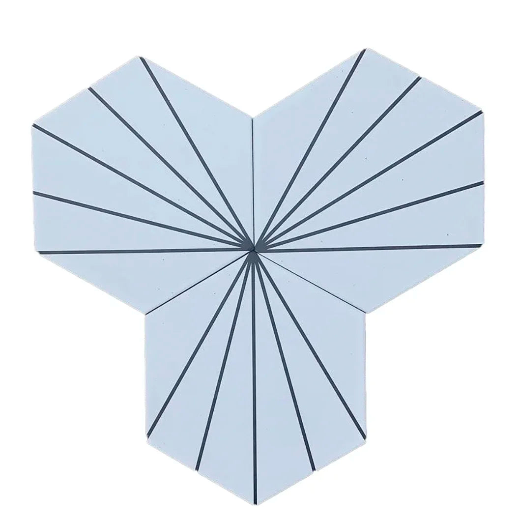 The Vivid Collection Cermic Hex Wall/Floor Tiles