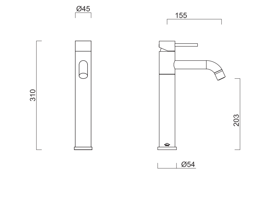 Gareth Ashton Alfresco 316 High Basin Mixer