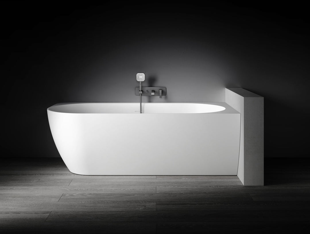 Kaskade Eleni VX106-1700 Corner Back to Wall Stone Bath Right Hand with Overflow