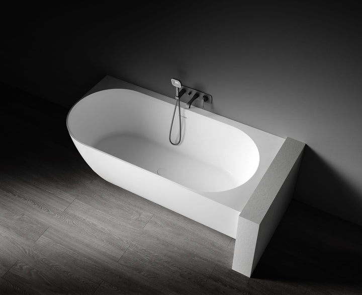 Kaskade Eleni VX106-1700 Corner Back to Wall Stone Bath Right Hand with Overflow