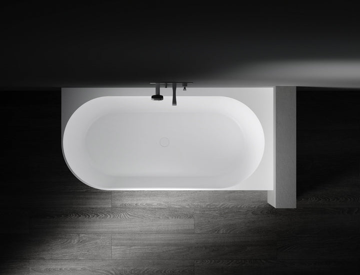Kaskade Eleni VX106-1700 Corner Back to Wall Stone Bath Right Hand with Overflow