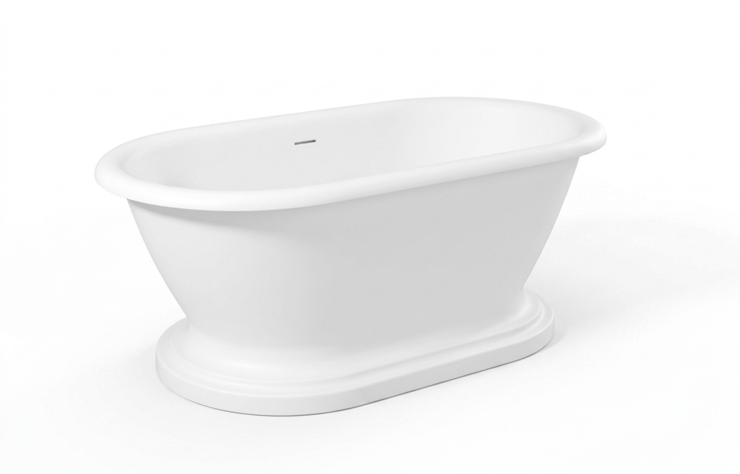 Kaskade Zipporah VX31 1778 Freestanding Stone Bath with Overflow