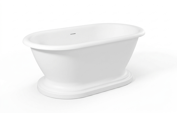 Kaskade Zipporah VX31 1778 Freestanding Stone Bath with Overflow