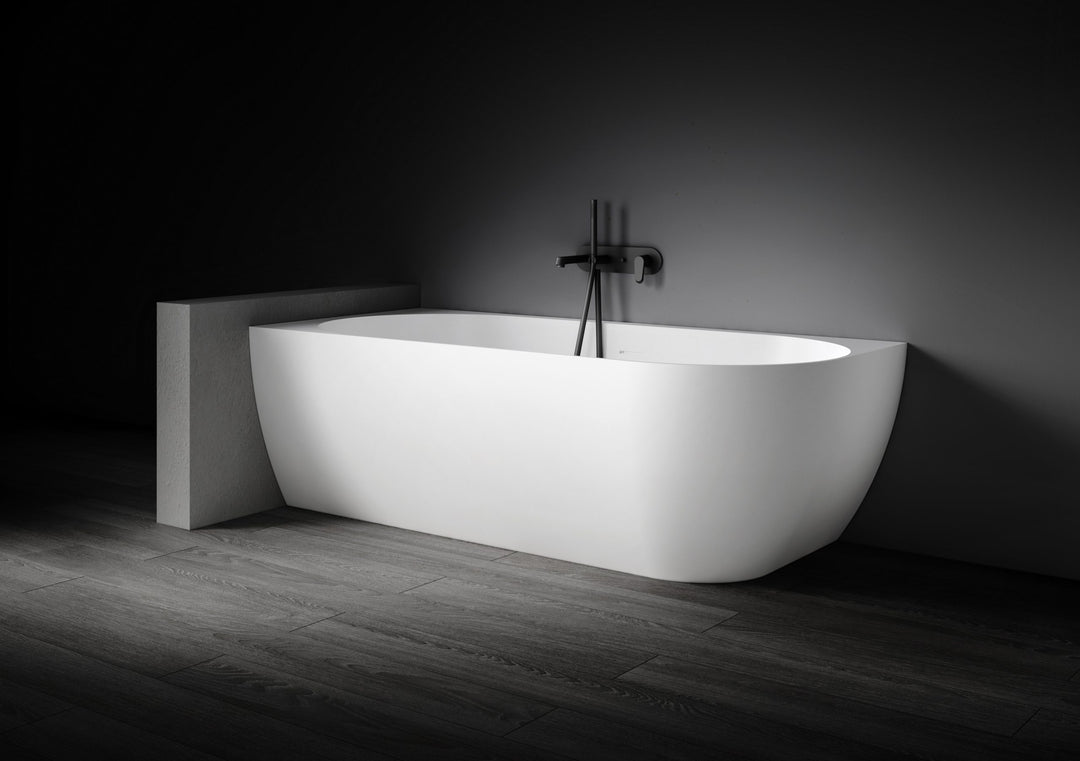 Kaskade Eleni VX99-1700 Corner Back to Wall Stone Bath Left Hand with Overflow