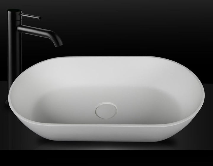 Kaskade Lucia VXA12 Benchtop Oval Stone Basin 600mm