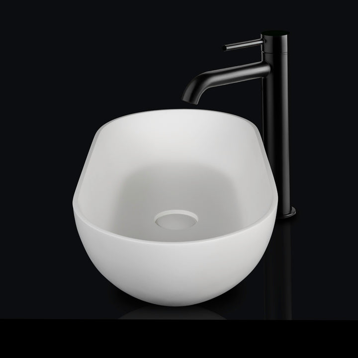 Kaskade Lucia VXA12 Benchtop Oval Stone Basin 600mm