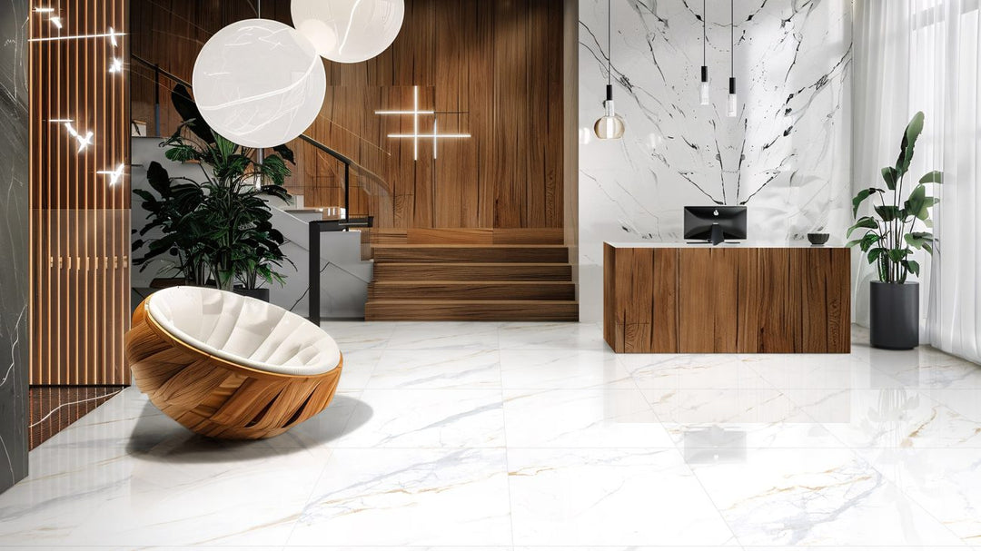 Veneto Calacutta Marble Look Porcelain Tile 300x300