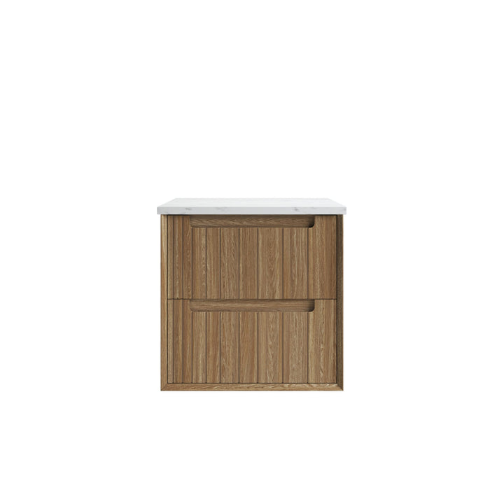 Voulari Framed Wall Hung 600mm Harvest Oak Cabinet