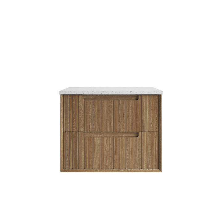 Voulari Framed Wall Hung 750mm Harvest Oak Cabinet