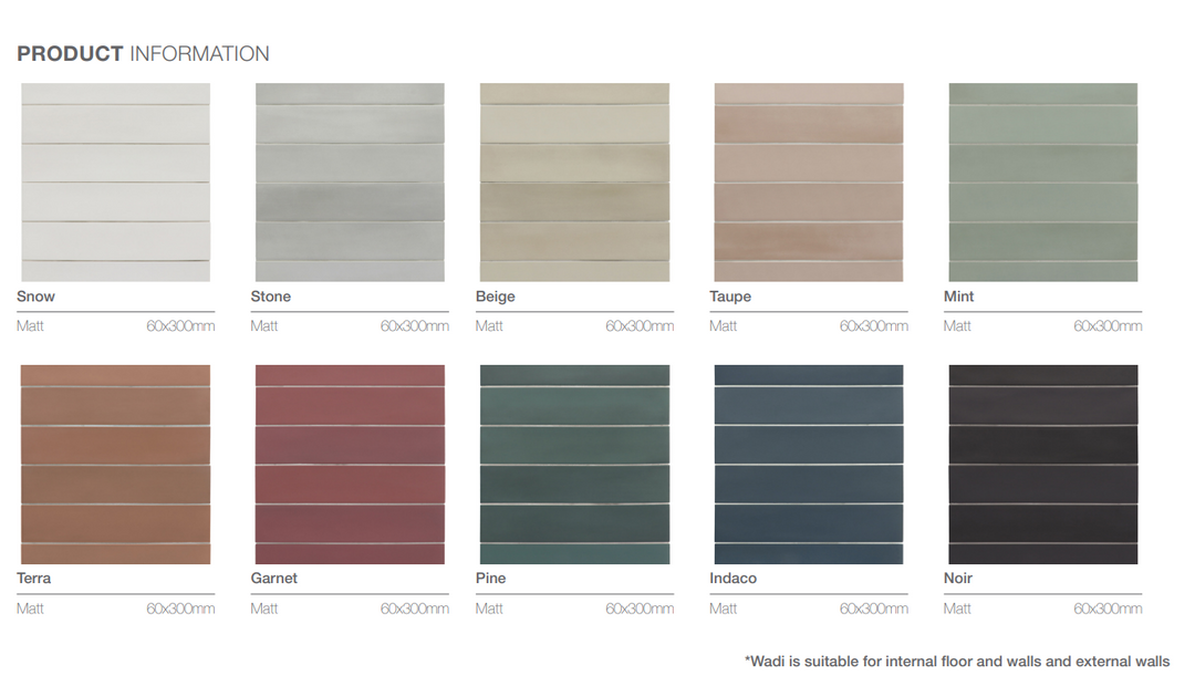 Wadi Series Spanish Porcelain Tiles 60x300mm