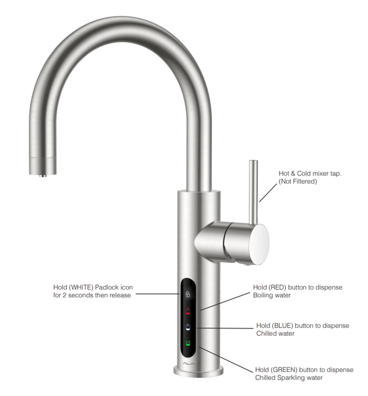 Alia X51 Instant Hot and Cold Filtered Water Tap