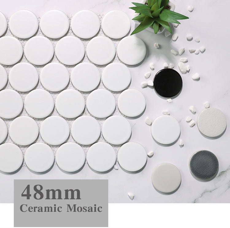 Penny Round Jumbo White Matt