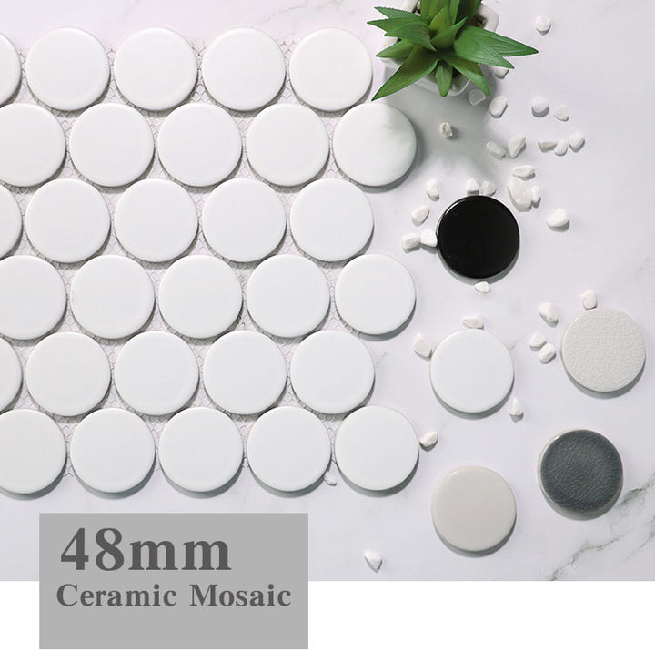 Penny Round Jumbo White Matt